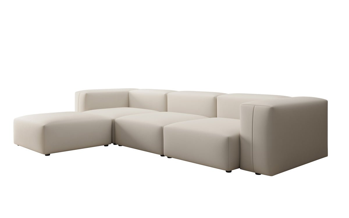 Gemütliches Designer L-Sofa Snug – Modernes Stoff Ecksofa für Ihr Wohnzimmer