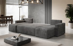 Lade das Bild in den Galerie-Viewer, Luxuriöses Designer U-Sofa Melva mit Schlaffunktion, Cord Bezug &amp; Stauraum
