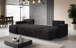Lade das Bild in den Galerie-Viewer, Luxuriöses Designer U-Sofa Melva mit Schlaffunktion, Cord Bezug &amp; Stauraum
