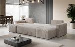 Lade das Bild in den Galerie-Viewer, Luxuriöses Designer U-Sofa Melva mit Schlaffunktion, Cord Bezug &amp; Stauraum
