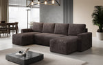 Lade das Bild in den Galerie-Viewer, Luxuriöses Designer U-Sofa Melva mit Schlaffunktion, Cord Bezug &amp; Stauraum
