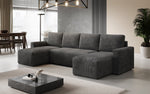 Lade das Bild in den Galerie-Viewer, Luxuriöses Designer U-Sofa Melva mit Schlaffunktion, Cord Bezug &amp; Stauraum
