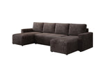 Lade das Bild in den Galerie-Viewer, Luxuriöses Designer U-Sofa Melva mit Schlaffunktion, Cord Bezug &amp; Stauraum
