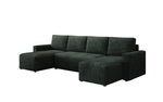 Lade das Bild in den Galerie-Viewer, Luxuriöses Designer U-Sofa Melva mit Schlaffunktion, Cord Bezug &amp; Stauraum
