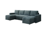 Lade das Bild in den Galerie-Viewer, Luxuriöses Designer U-Sofa Melva mit Schlaffunktion, Cord Bezug &amp; Stauraum
