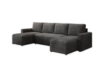 Lade das Bild in den Galerie-Viewer, Luxuriöses Designer U-Sofa Melva mit Schlaffunktion, Cord Bezug &amp; Stauraum
