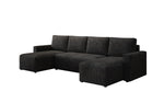 Lade das Bild in den Galerie-Viewer, Luxuriöses Designer U-Sofa Melva mit Schlaffunktion, Cord Bezug &amp; Stauraum
