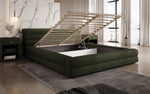 Lade das Bild in den Galerie-Viewer, Luxuriöses Velana Bouclé Polsterbett mit Integriertem Stauraum – Modernes Design für Ihr Schlafzimmer
