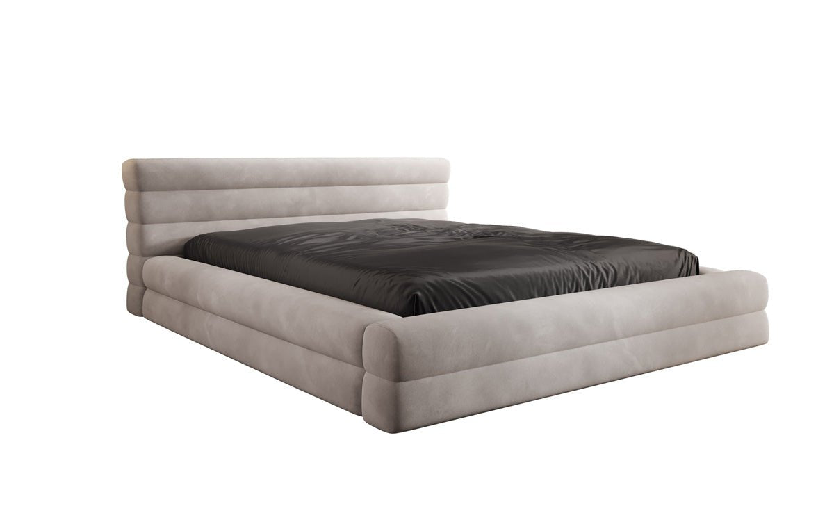 Luxuriöses Velana Samt Polsterbett mit Praktischem Stauraum – Stilvolles Schlafzimmer Design