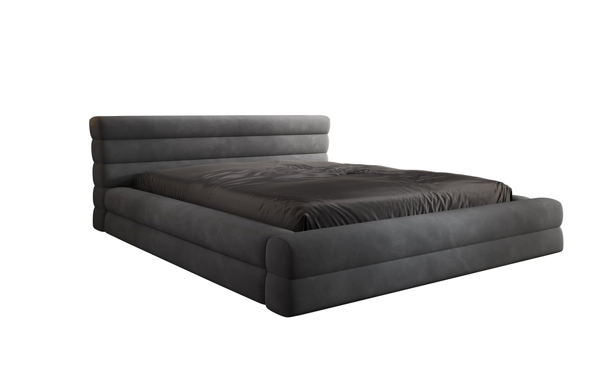 Luxuriöses Velana Samt Polsterbett mit Praktischem Stauraum – Stilvolles Schlafzimmer Design