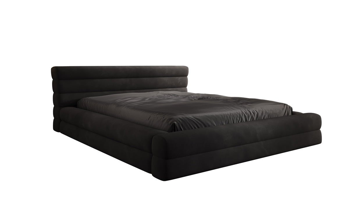 Luxuriöses Velana Samt Polsterbett mit Praktischem Stauraum – Stilvolles Schlafzimmer Design