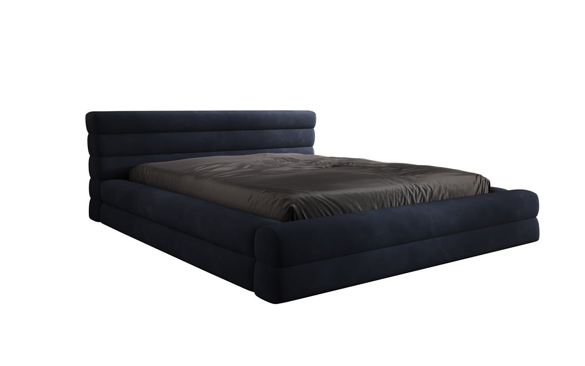 Luxuriöses Velana Samt Polsterbett mit Praktischem Stauraum – Stilvolles Schlafzimmer Design