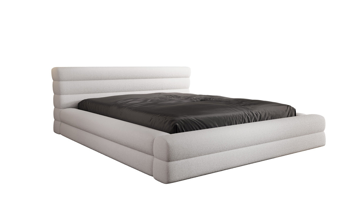 Luxuriöses Velana Bouclé Polsterbett mit Integriertem Stauraum – Modernes Design für Ihr Schlafzimmer