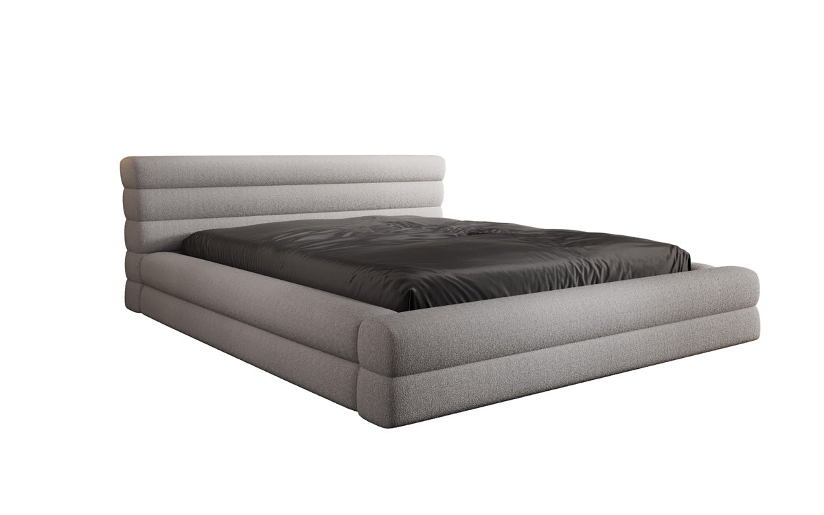 Luxuriöses Velana Bouclé Polsterbett mit Integriertem Stauraum – Modernes Design für Ihr Schlafzimmer