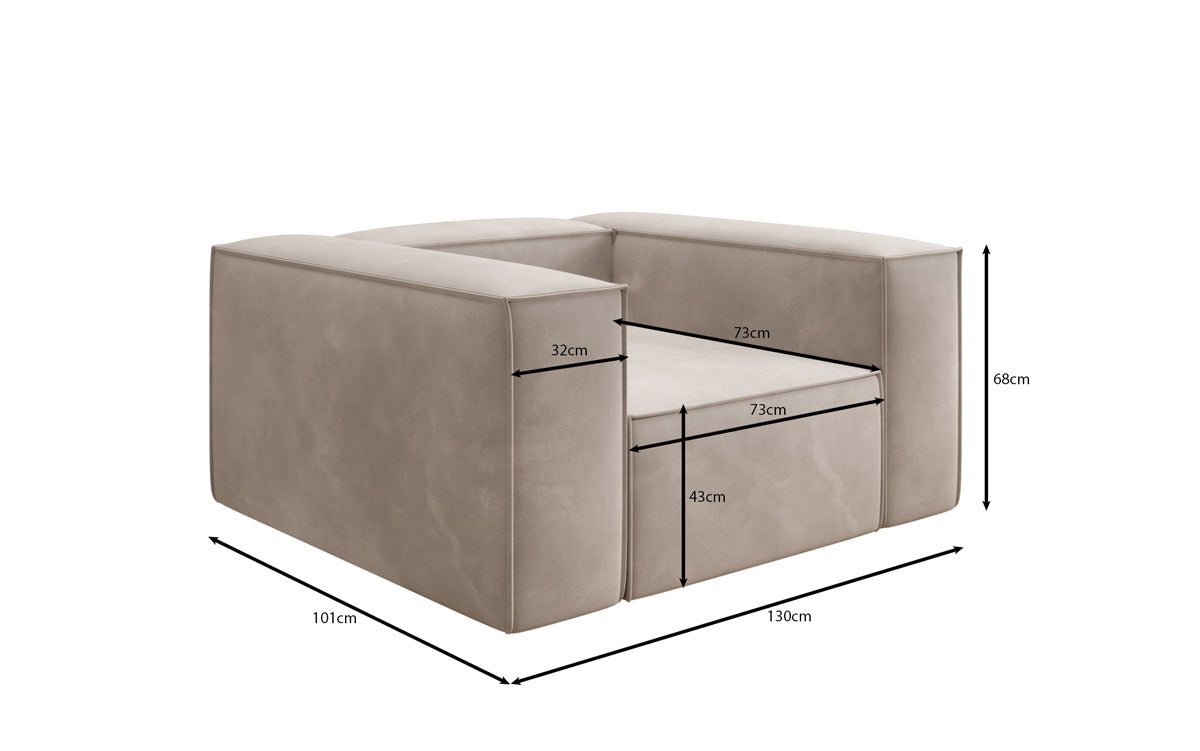 Luxuriöser Designer Samt Sofa-Sessel Lesley – Komfort, Stil & Eleganz für Ihr Zuhause