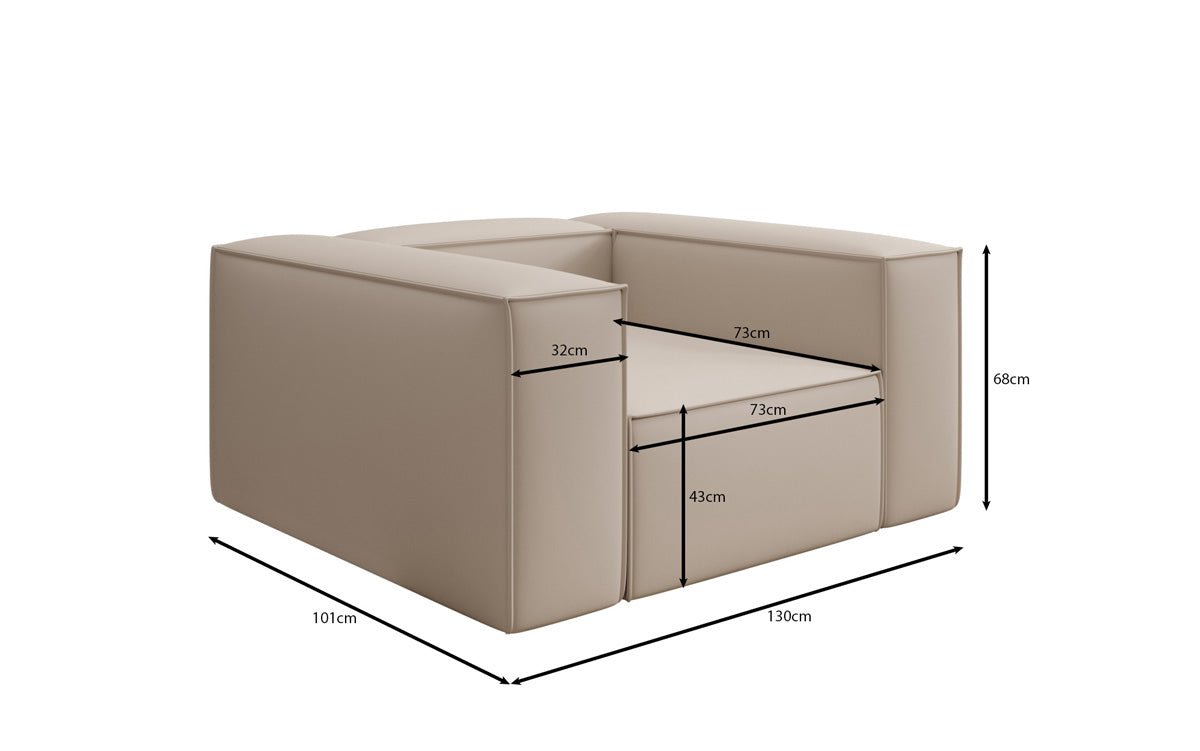 Lesley Designer Polstersessel: Komfortabler Stoff Armstuhl für Modernes Wohnzimmer