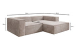 Lade das Bild in den Galerie-Viewer, Luxuriöses Ecksofa Lesley L-Form in Cordstoff – Komfort trifft Design

