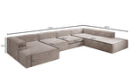 Lade das Bild in den Galerie-Viewer, Luxuriöses Lesley U-Form Cordsofa XXL – Modernes Design für Ihr Wohnzimmer
