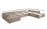 Lade das Bild in den Galerie-Viewer, Luxuriöses Designer U-Form Ecksofa XXL – Modernes Stoffsofa für Wohnzimmer
