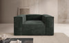 Lesley Designer Cord Sofa: Modernes, Bequemes Wohnzimmer-Sofa mit Robuster Polsterung