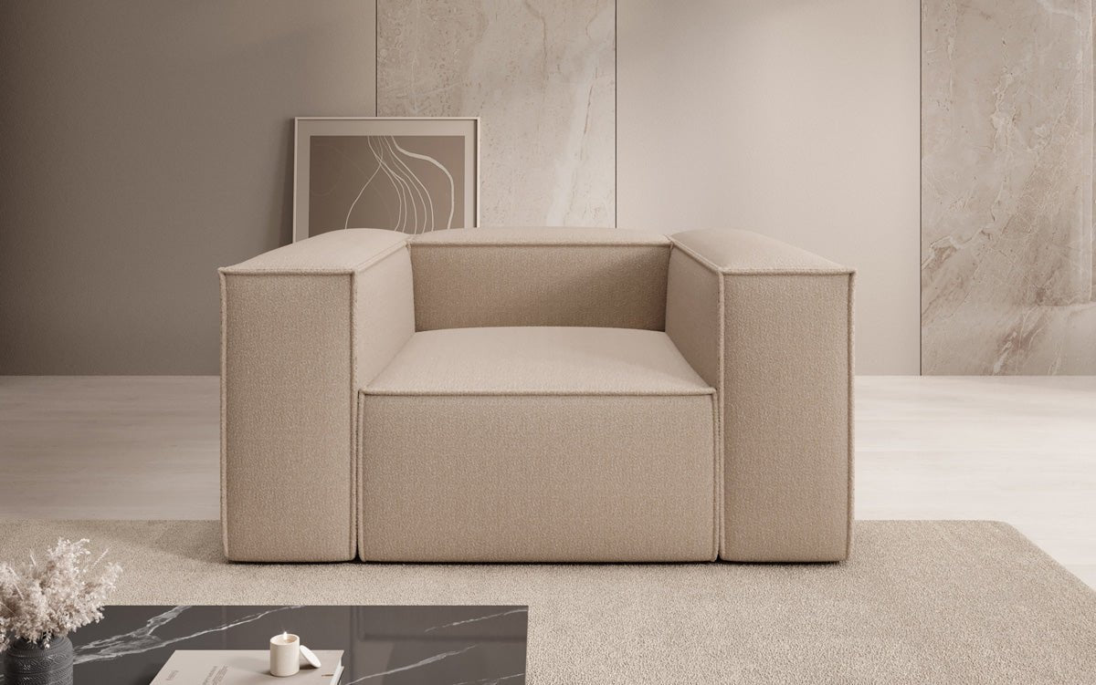 Lesley Luxus Designer Sofa-Sessel – Moderner Bouclé Armlehnstuhl für Ihr Wohnzimmer