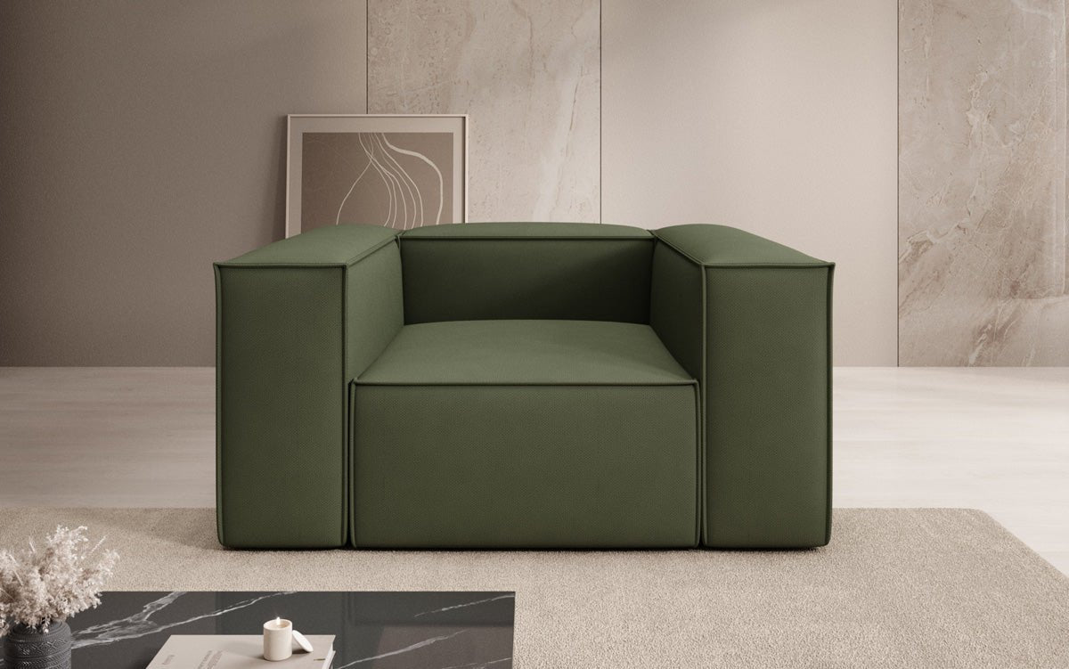 Lesley Designer Polstersessel: Komfortabler Stoff Armstuhl für Modernes Wohnzimmer