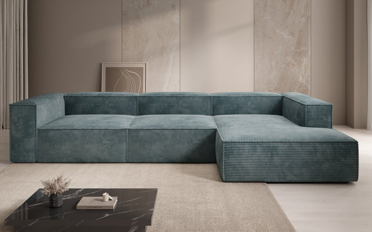 Gemütliches Lesley Cord-Ecksofa: Modernes L-Sofa für Stilvolles Wohnen
