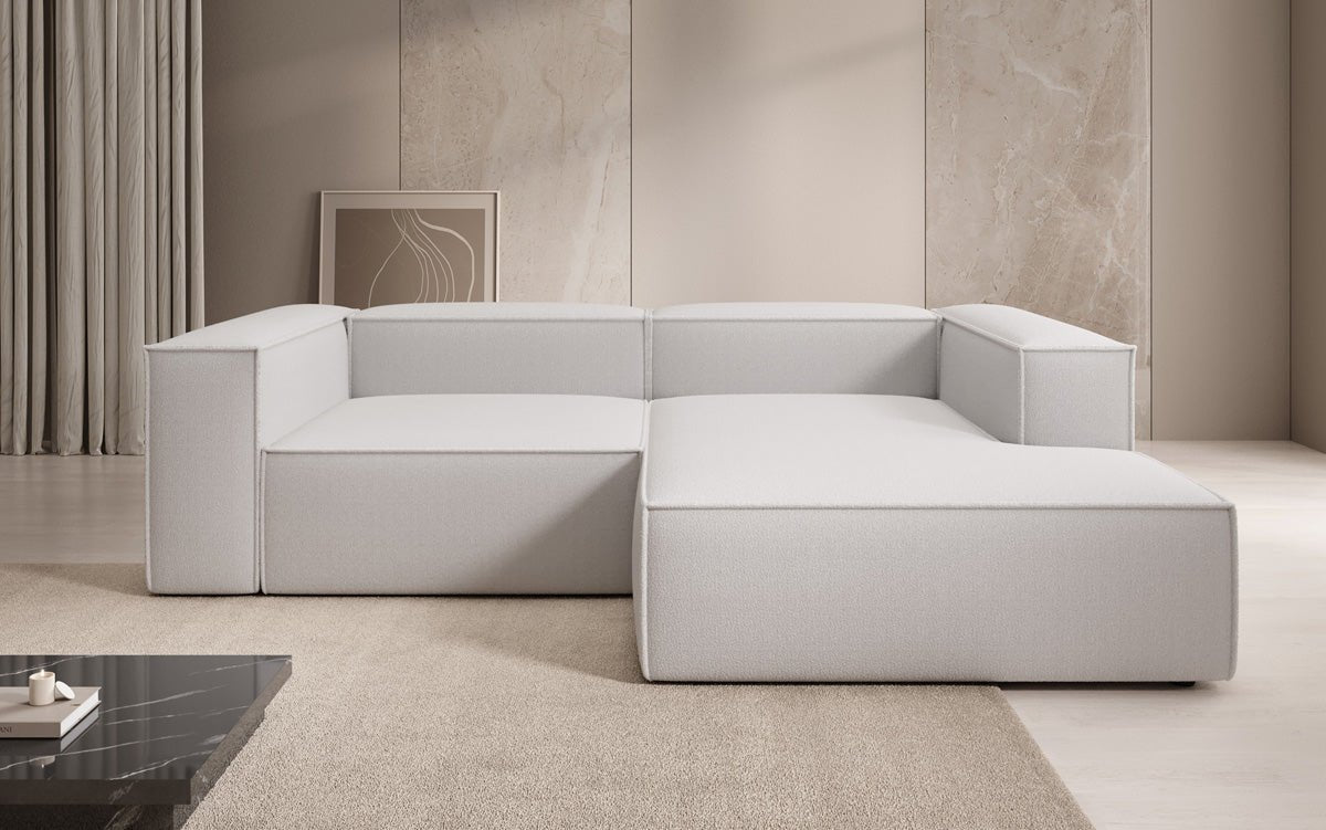Luxuriöses L-Form Designer Sofa Lesley Mini – Weicher Bouclé, Modern, Komfortabel