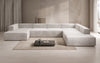 Luxuriöses Designer U-Form Samtsofa Lesley XXL – Elegante, Moderne Wohnzimmer-Couch