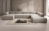 Luxuriöses Designer U-Form Samtsofa Lesley XXL – Elegante, Moderne Wohnzimmer-Couch