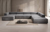 Luxuriöses Designer U-Form Samtsofa Lesley XXL – Elegante, Moderne Wohnzimmer-Couch