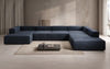 Luxuriöses Designer U-Form Samtsofa Lesley XXL – Elegante, Moderne Wohnzimmer-Couch