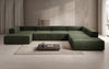 Luxuriöses Designer U-Form Samtsofa Lesley XXL – Elegante, Moderne Wohnzimmer-Couch