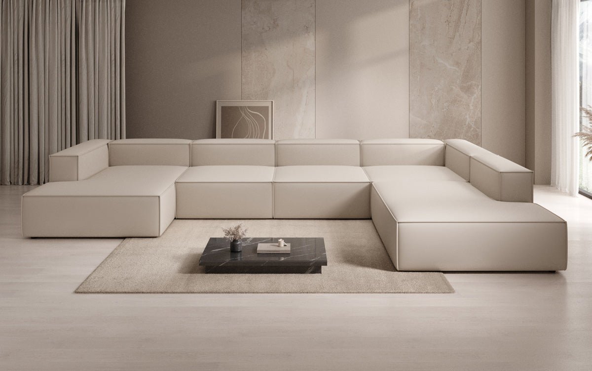 Luxuriöses Designer U-Form Ecksofa XXL – Modernes Stoffsofa für Wohnzimmer