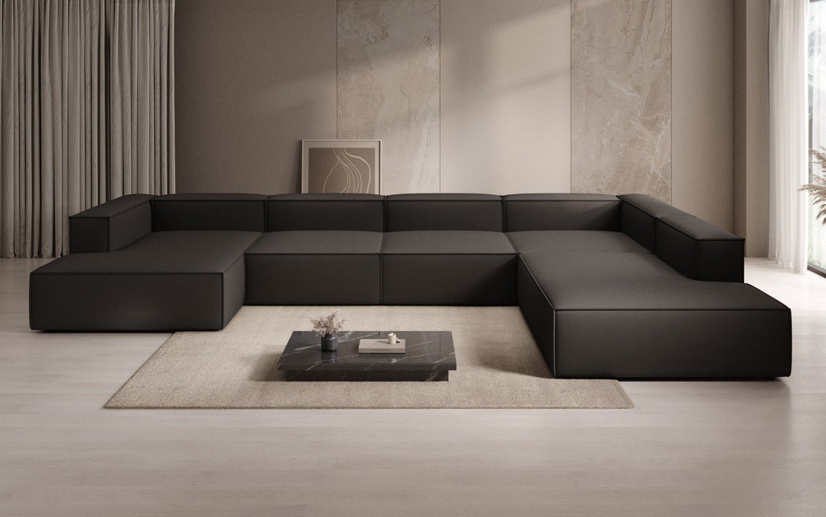 Luxuriöses Designer U-Form Ecksofa XXL – Modernes Stoffsofa für Wohnzimmer