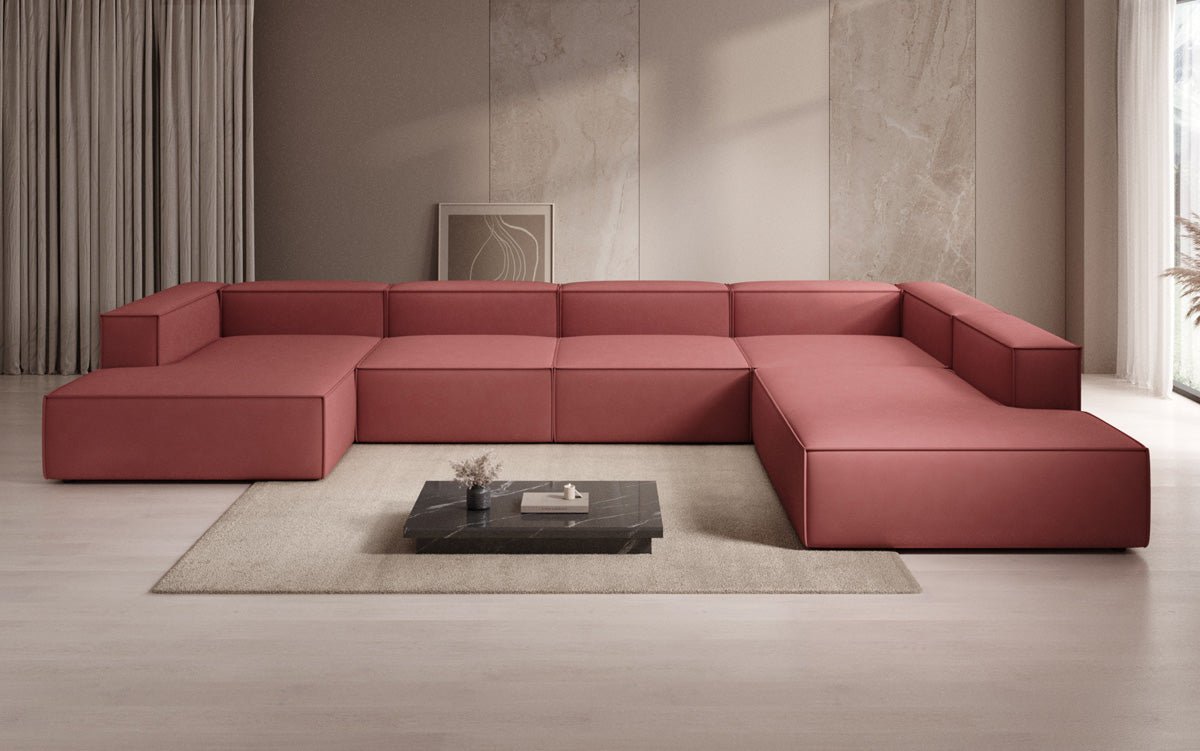 Luxuriöses Designer U-Form Ecksofa XXL – Modernes Stoffsofa für Wohnzimmer
