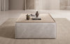 Lesley Samt Beistellhocker Couchtisch mit Verstecktem Stauraum Elegantes Wohnzimmer
