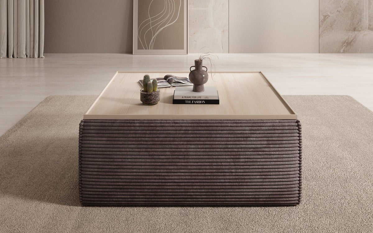 Lesley Cord Beistellhocker: Multifunktionaler Couchtisch mit Stauraum & Stil
