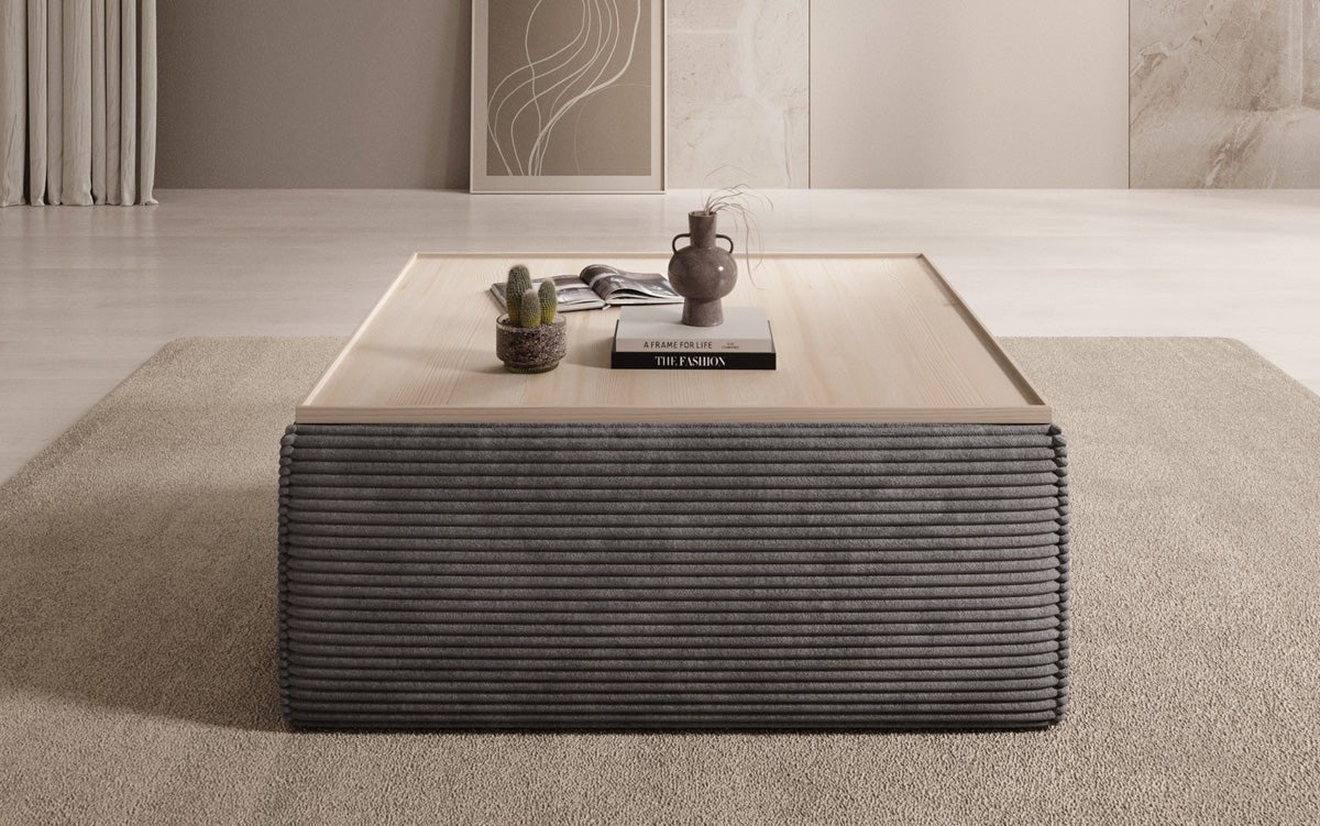 Lesley Cord Beistellhocker: Multifunktionaler Couchtisch mit Stauraum & Stil