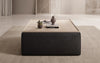 Lesley Bouclé Multifunktions-Hocker: Eleganter Couchtisch mit Verstecktem Stauraum