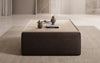 Lesley Bouclé Multifunktions-Hocker: Eleganter Couchtisch mit Verstecktem Stauraum