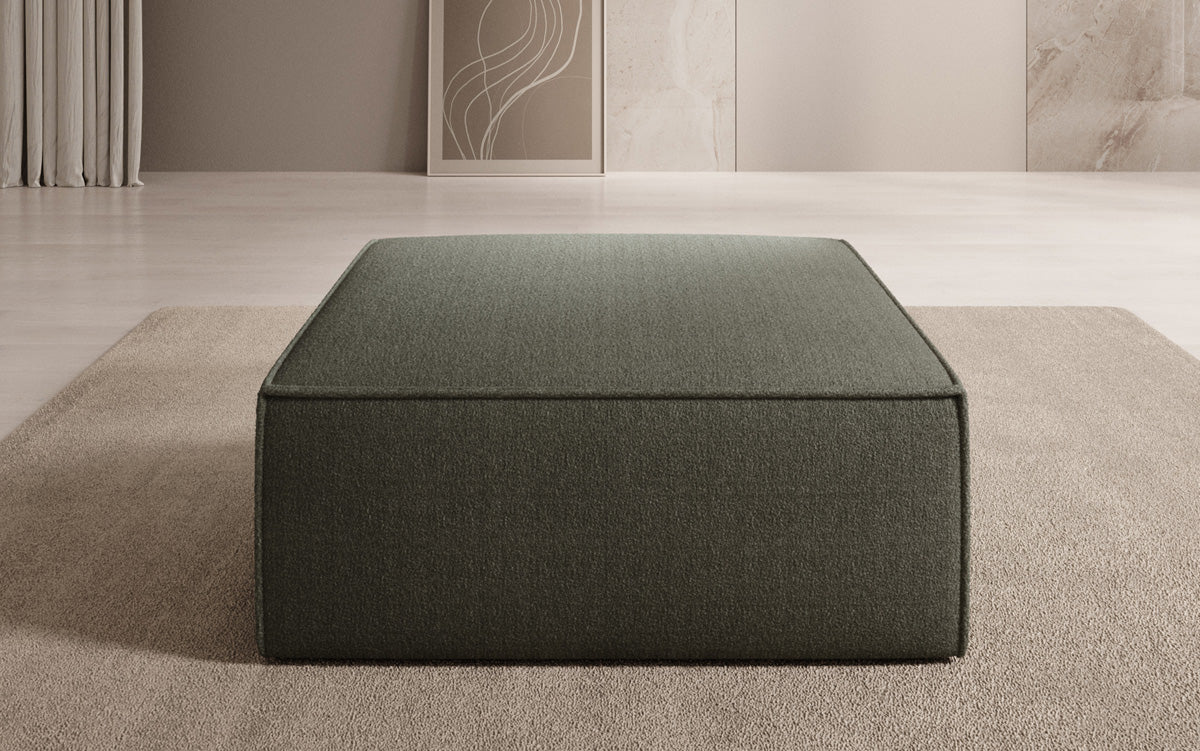 Luxuriöser Lesley Bouclé Beistellhocker: Vielseitiger Pouf für Modernes Wohnen und Entspannung