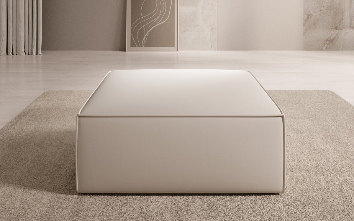 Lesley Beistellhocker Stoff – Moderner Ottoman für Vielseitiges Wohnzimmer-Design