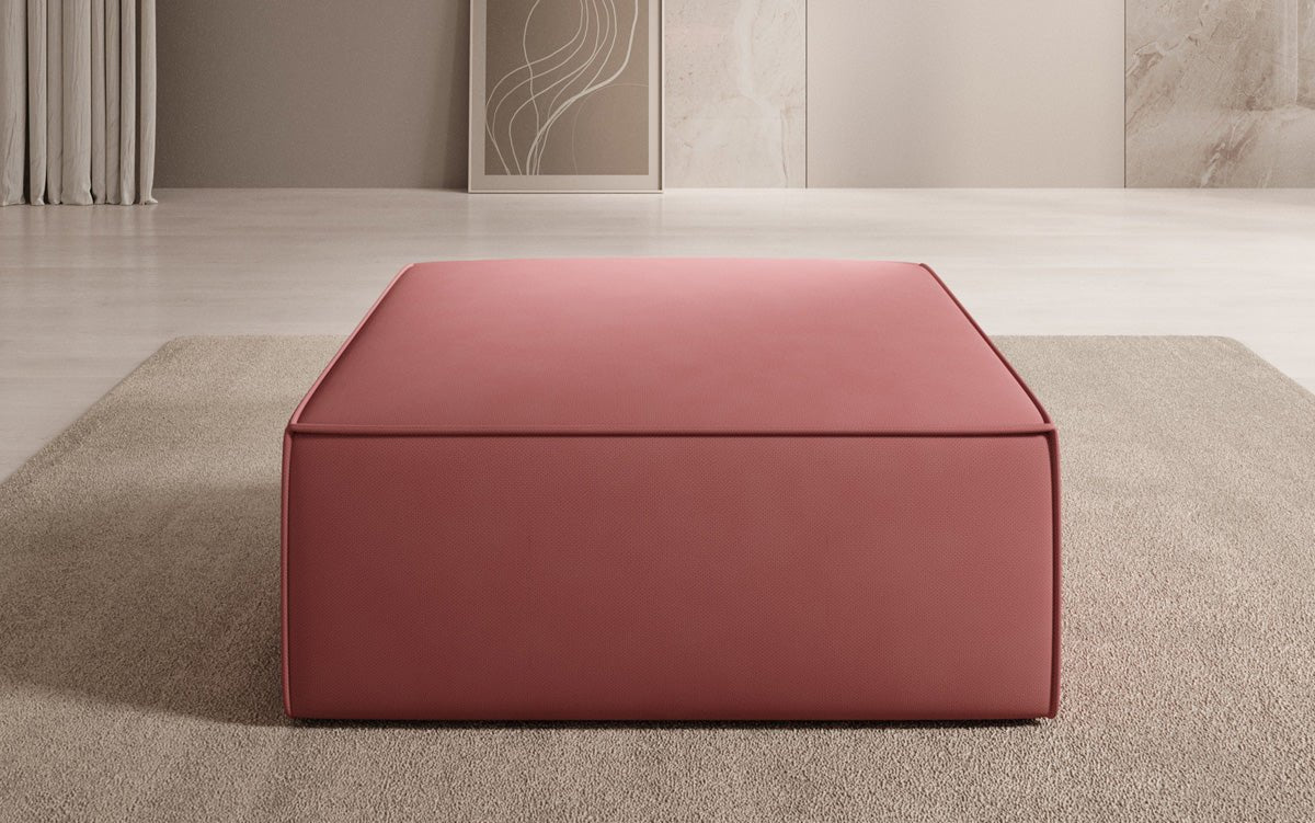 Lesley Beistellhocker Stoff – Moderner Ottoman für Vielseitiges Wohnzimmer-Design