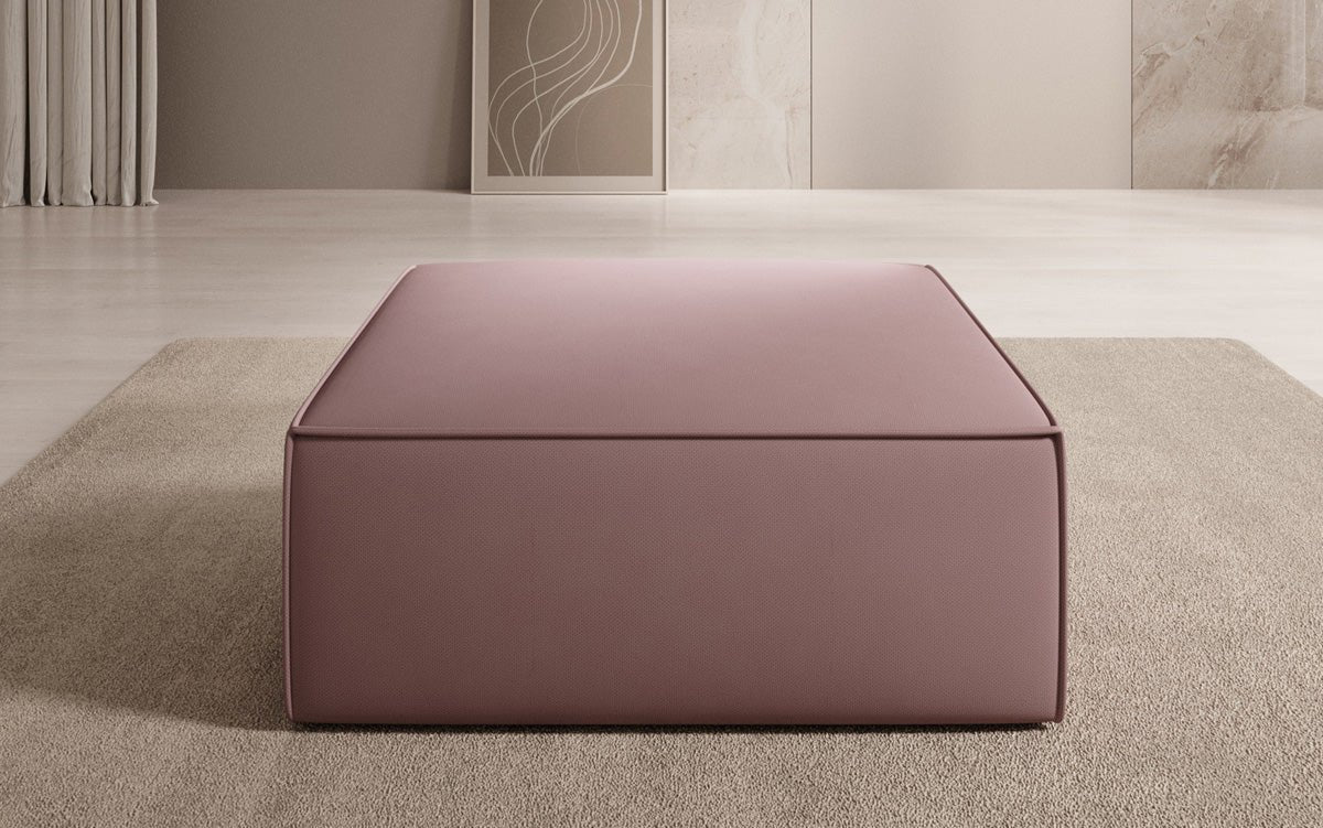 Lesley Beistellhocker Stoff – Moderner Ottoman für Vielseitiges Wohnzimmer-Design