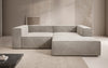 Luxuriöses Ecksofa Lesley Mini Samt: Modernes Design für Ihr Wohnzimmer
