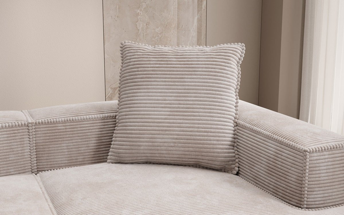 Lesley Luxus Cord Kissen 60x60 cm – Weich, Stilvoll, Perfekt für Sofa & Bett