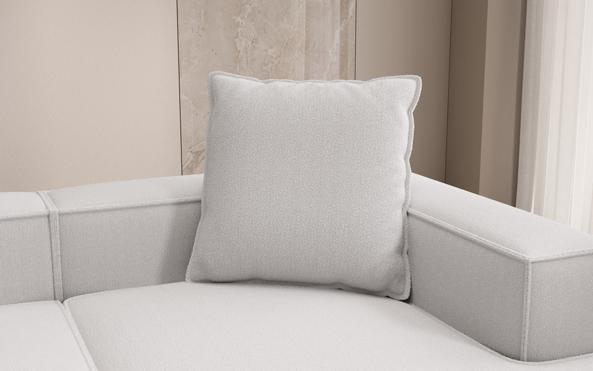 Lesley Bouclé Zierkissen 60x60: Luxuriöses, Weiches Dekokissen für Sofa & Bett