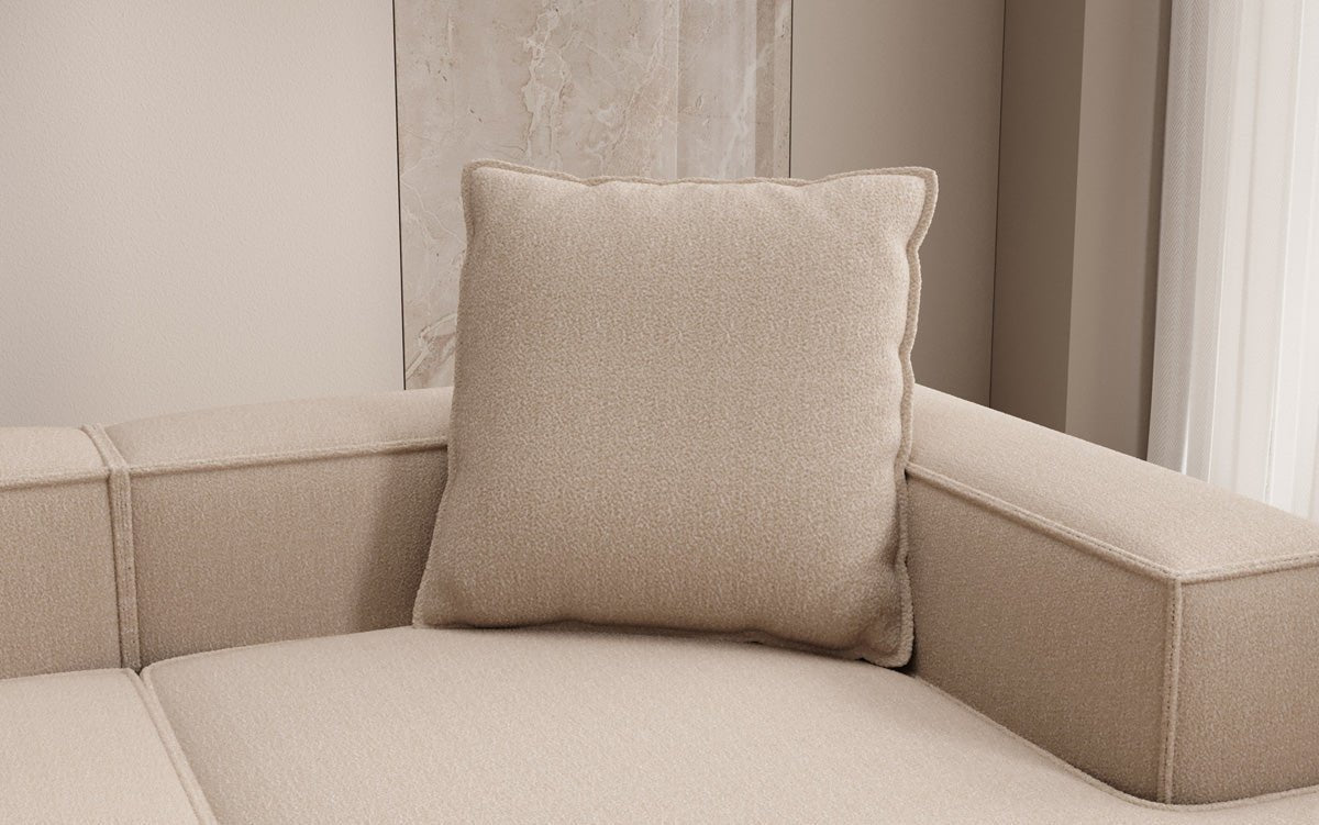 Lesley Bouclé Zierkissen 60x60: Luxuriöses, Weiches Dekokissen für Sofa & Bett