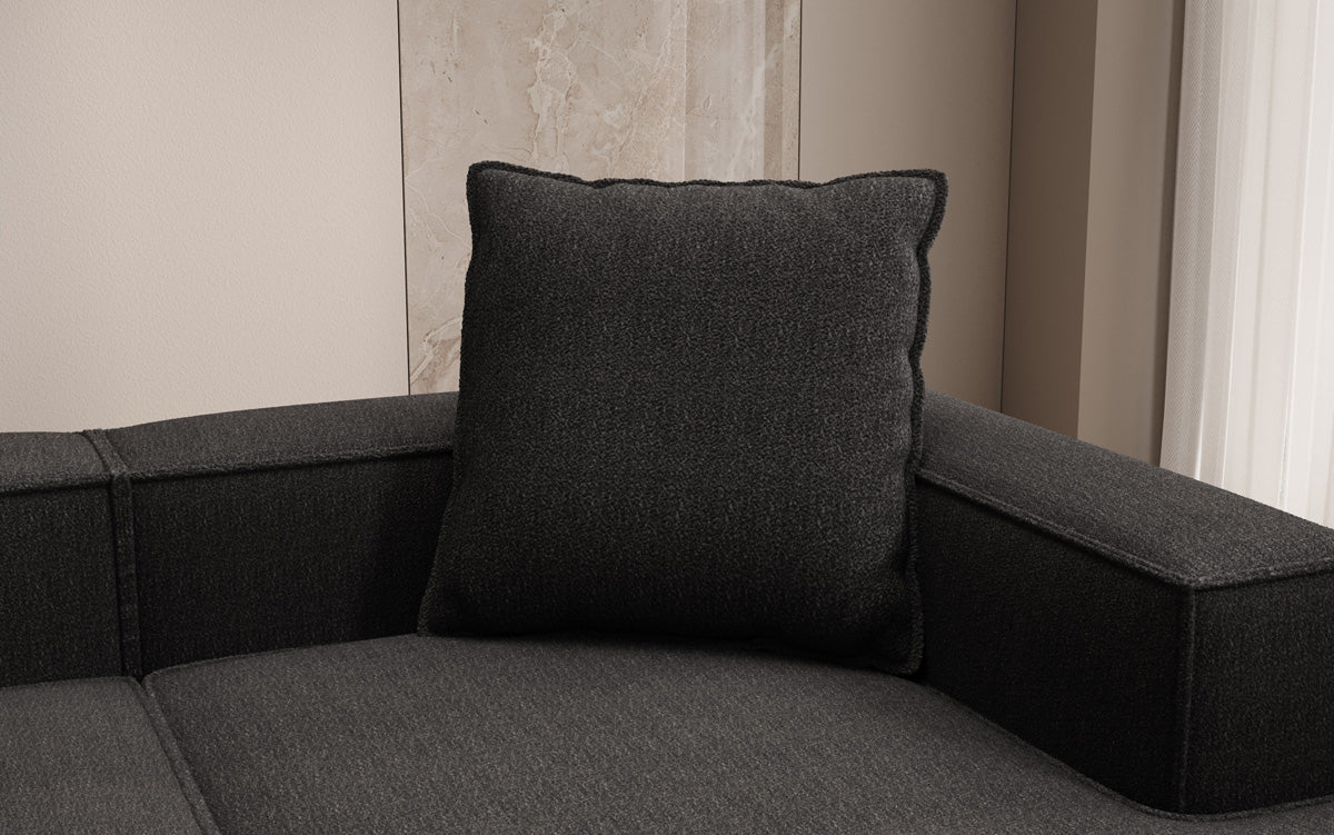 Lesley Bouclé Zierkissen 60x60: Luxuriöses, Weiches Dekokissen für Sofa & Bett